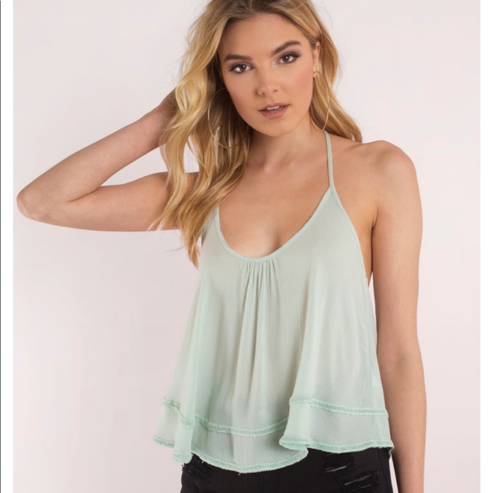 TOBI Mint Green open back tank top NWT